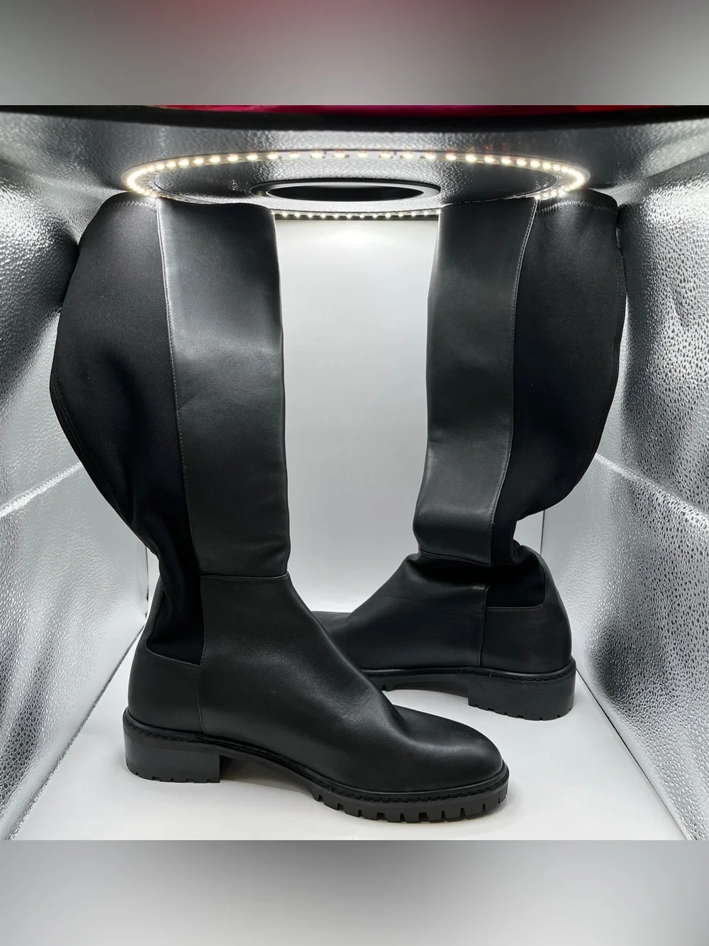 NWOB Stuart Weitzman City Knee High Boot size 6B black leather